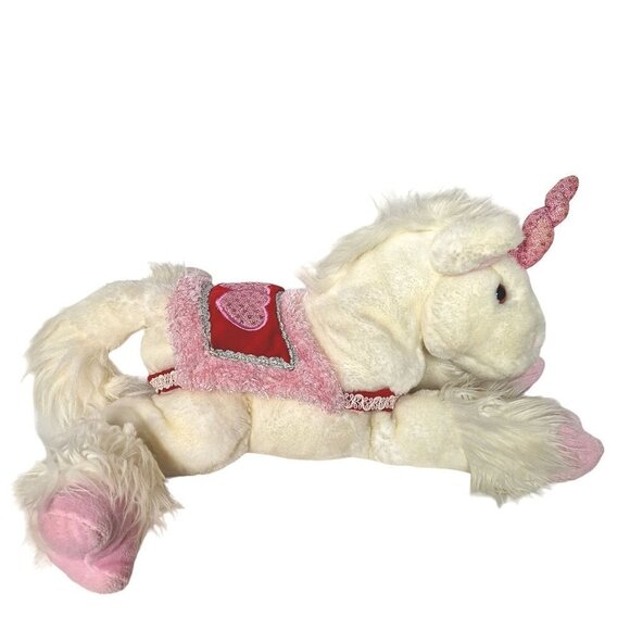 Vintage 2002 Commonwealth Valentine Unicorn Plush 18 Inch - Picture 2 of 8